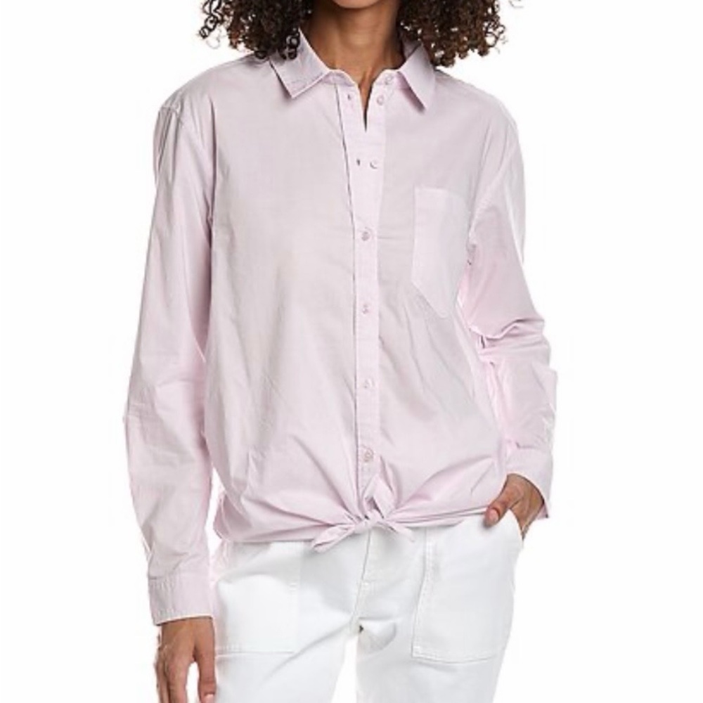 7 For All Mankind Tie-Front Button-Down Shirt